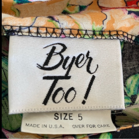 Byer  Too ! Vintage 90 s 100 cotton . Mini Dress. Size 5 Pre-owned.Perfect Dress - Picture 4 of 7